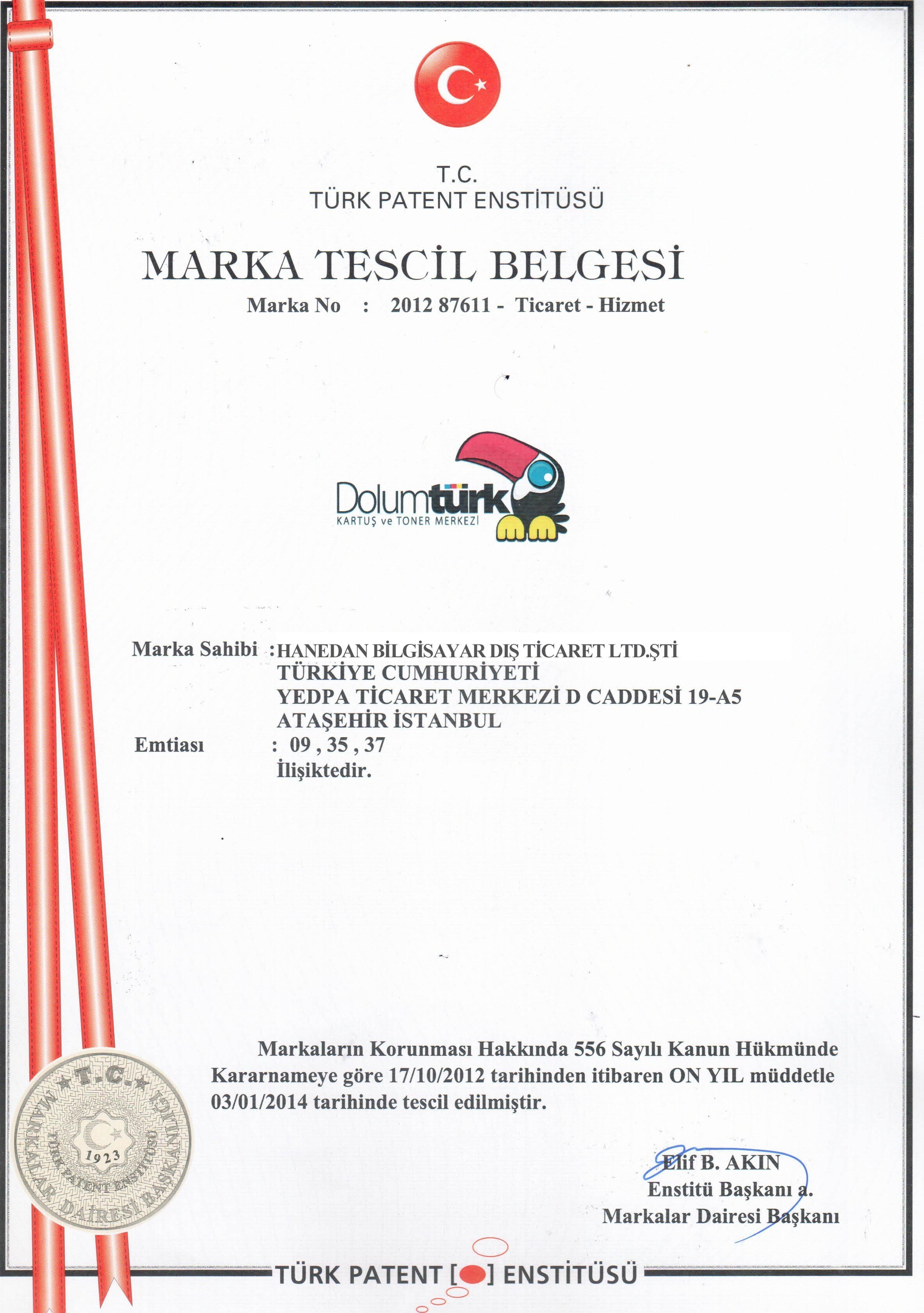 Dolum Türk® Marka Sahibi